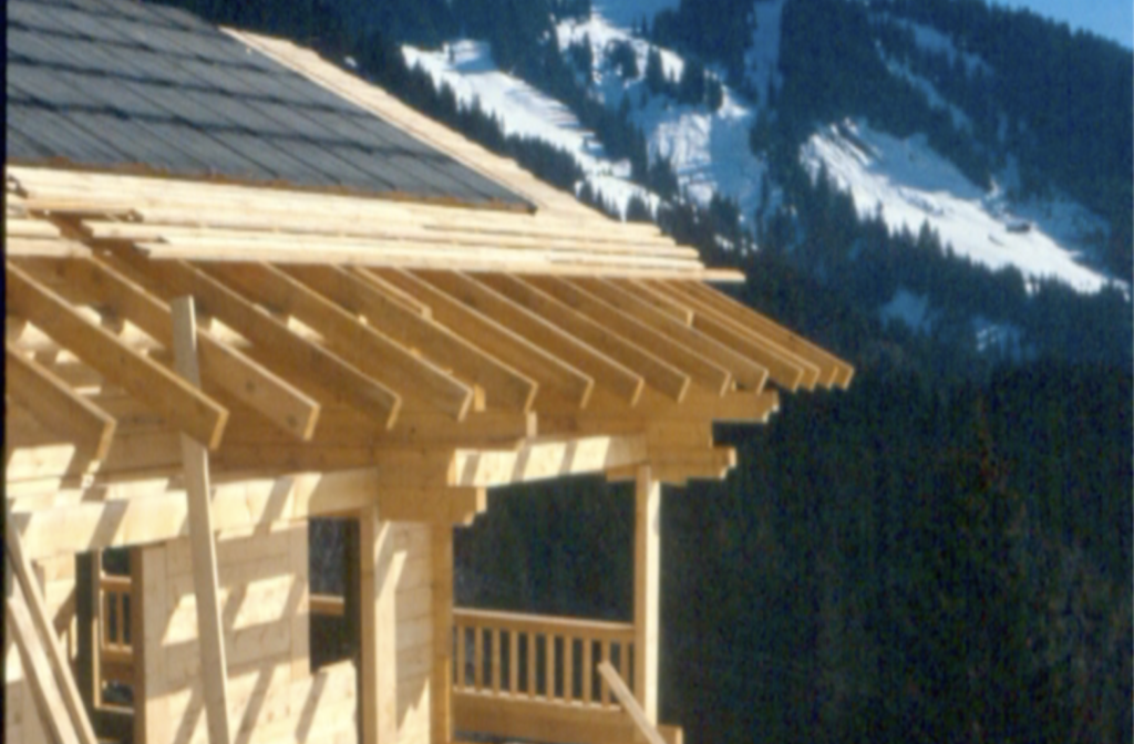 Chalet du Gran Maci Manigod : ossature bois 100% epicea/sapin local - toiture